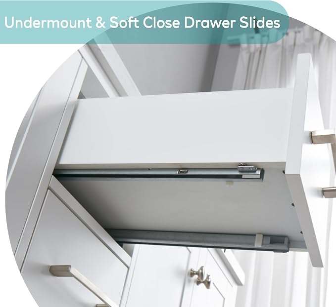 48’’ Bathroom Vanity with Undermount Sink, Soft-Closing Doors and Drawers - Image 7