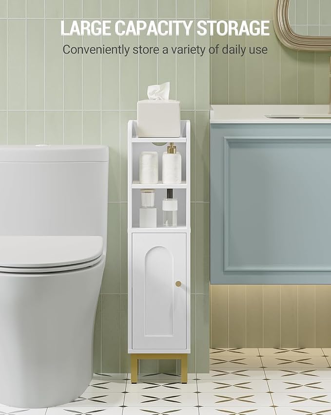 Bathroom Storage Cabinet, Small Corner Floor Cabinet - Image 4