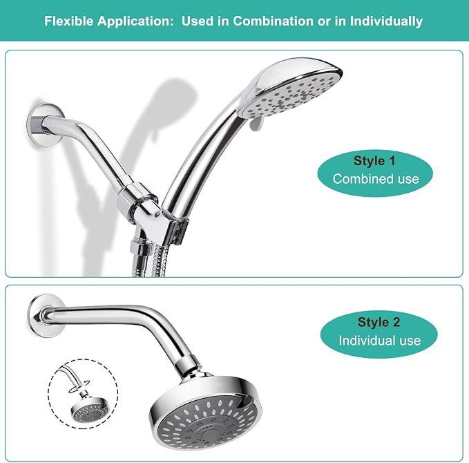 Shower Head Connector Adapter: Adjustable Handheld Showerhead Holder & 6 Inch - Image 8