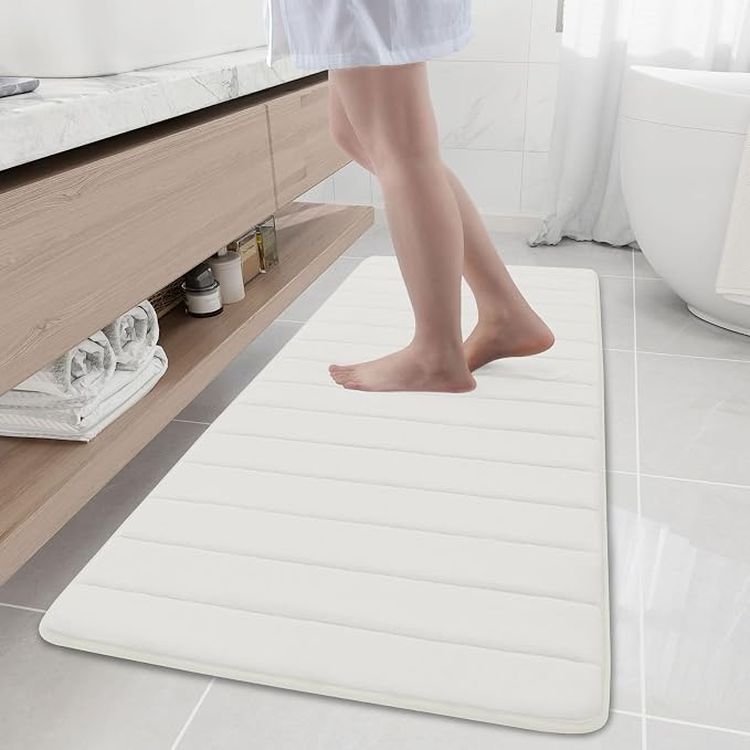 Buganda Memory Foam Bath Mat, Ultra Soft and Non-Slip Bathroom Rugs, Water by Buganda