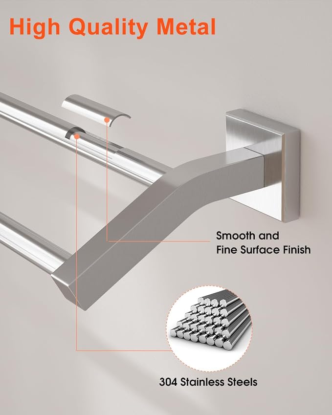Alise Bath Double Towel Bars Towel Racks - Image 7