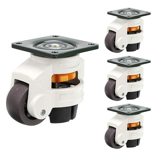 Skelang 4 Pcs 40F Leveling Machine Caster, Top Plate Leveling Wheel by Skelang