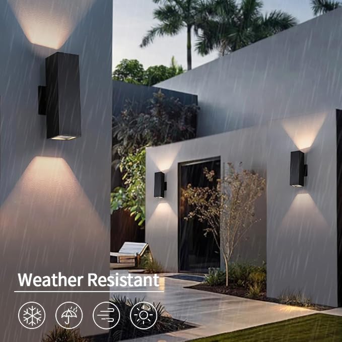Cerdeco Aluminum Modern Outdoor Wall Light, Exterior Up Down Light Fixtures - Image 4