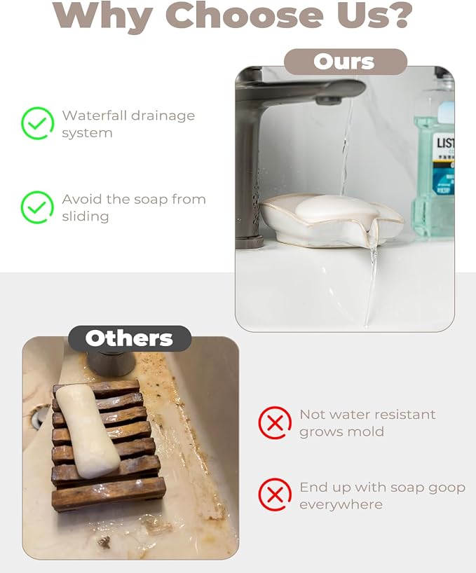 Soap Dishes, Ceramic Shower Soap Dish - Image 5