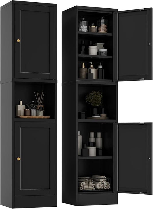 2-Door Metal Storage Cabinet, Tall Slim Pantry Organizer by MetalStorageCabient