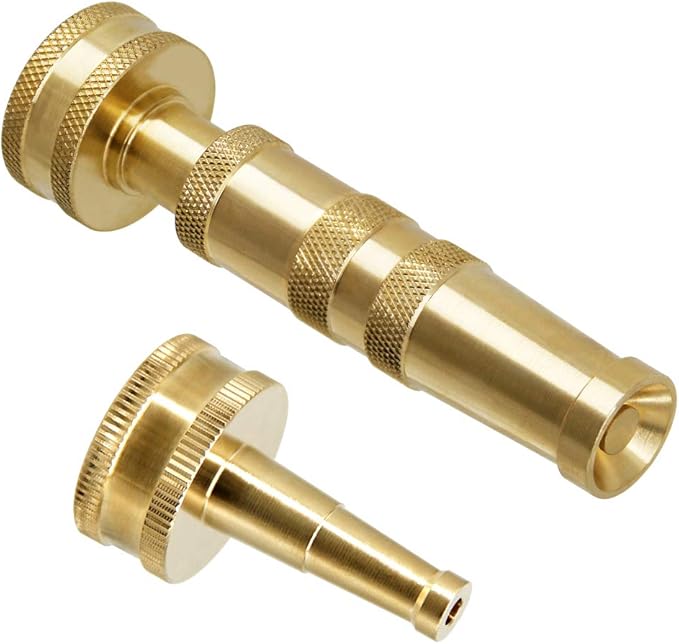 Twinkle Star Solid Brass Heavy Duty Adjustable Twist Hose Nozzle Jet Sweeper - Image 3