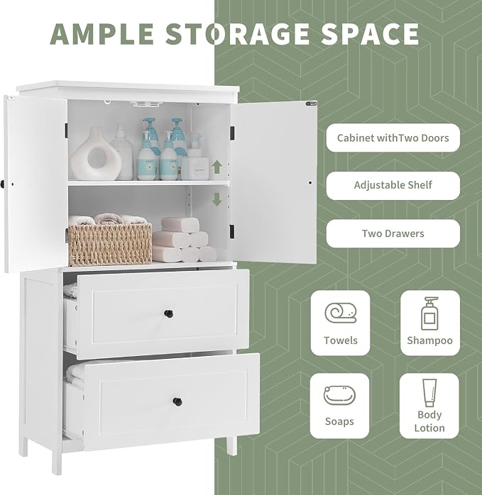 Tall Wide Storage Cabinet, Wood Kitchen Cabinet - Image 5