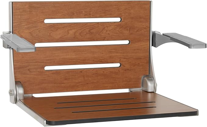 Seachrome Silhouette Comfort Folding Wall Mount Shower Bench Seat by Seachrome