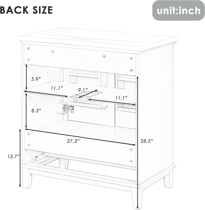 Favfurish 30" Bathroom Vanity - Image 11