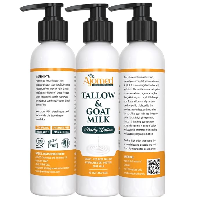 Tallow & Goat Milk Body Lotion for Sensitive Skin, Organic moisturizing Lotion - Image 7