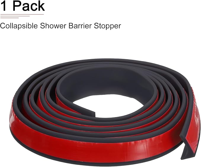 79"x0.8"x0.5" Collapsible Shower Barrier Stopper - Image 6