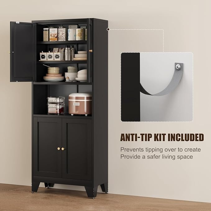 69''Metal Pantry Storage Cabinet - Image 6