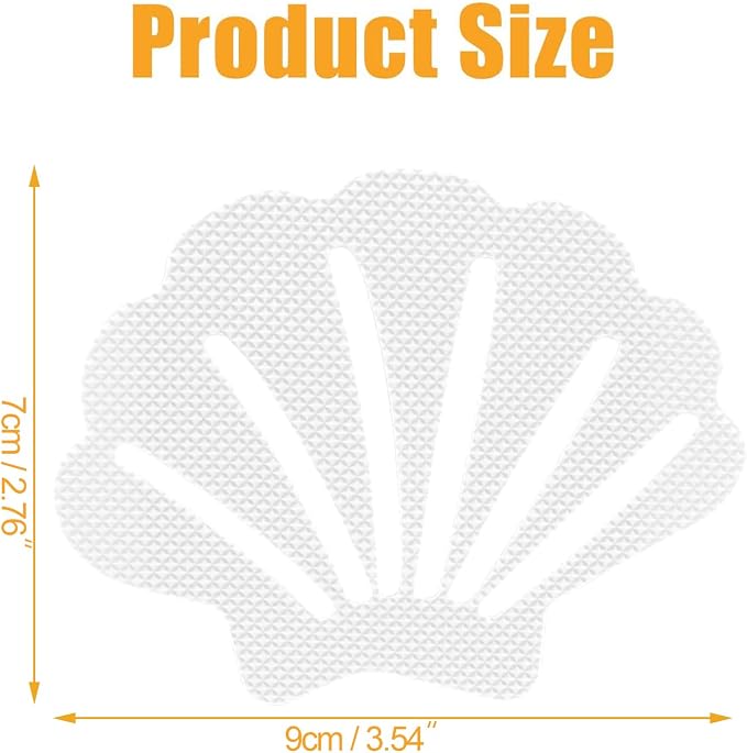 Clear Bathtub Stickers Non Slip, Shell Shaped Tubs Safety Shower Treads - Image 7