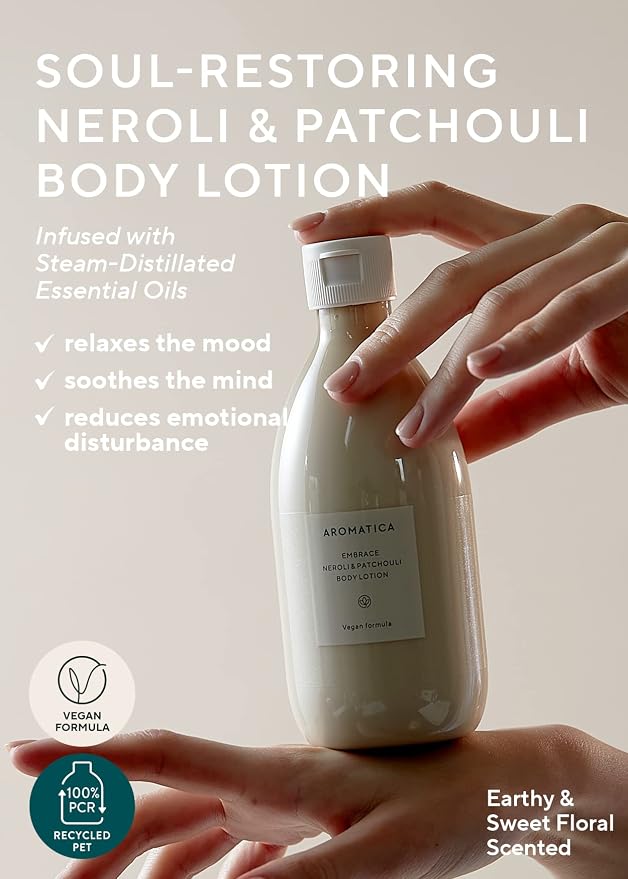 AROMATICA Embrace Body Lotion Neroli & Patchouli 10.14oz / 300ml, Vegan | - Image 2