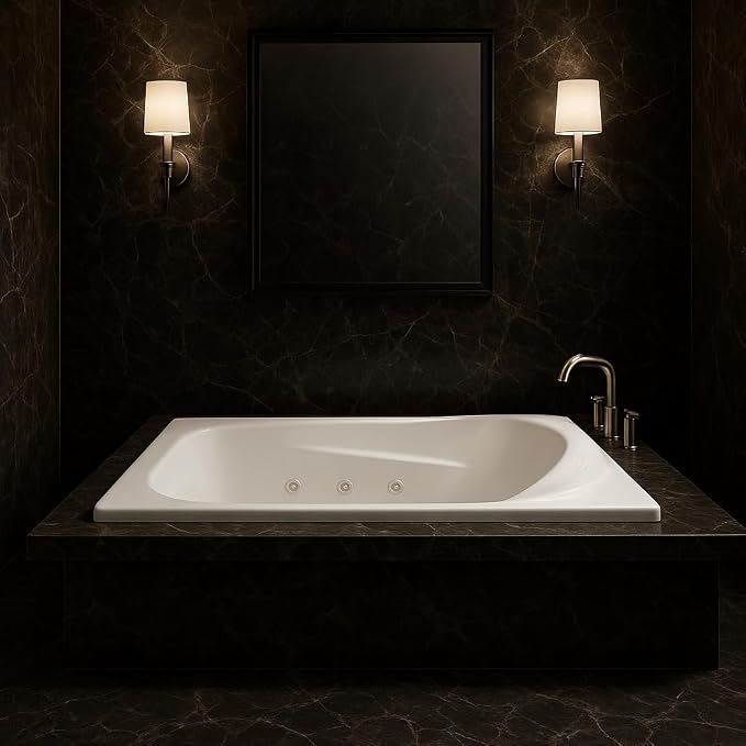 Carver Tubs - AT7136 - Modern White Fiberglass Soaking Bathtub - Image 3
