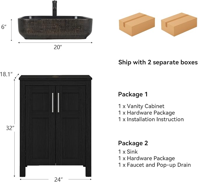 YOURLITE 24" Bathroom Vanity - Image 2
