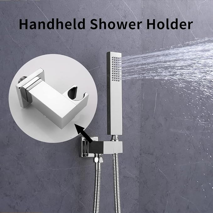 AYIVG Bathroom All Brass Wall Mount Adjustable Hand Held Shower Head Bracket - Image 2