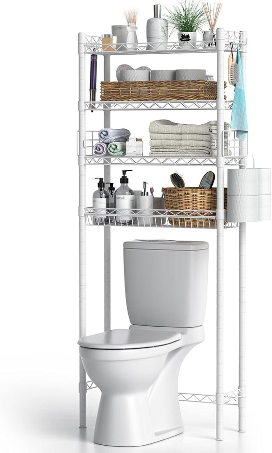 Over The Toilet Storage, Adjustable Bathroom Organizer Shelves Space Saver Over by Hodonas