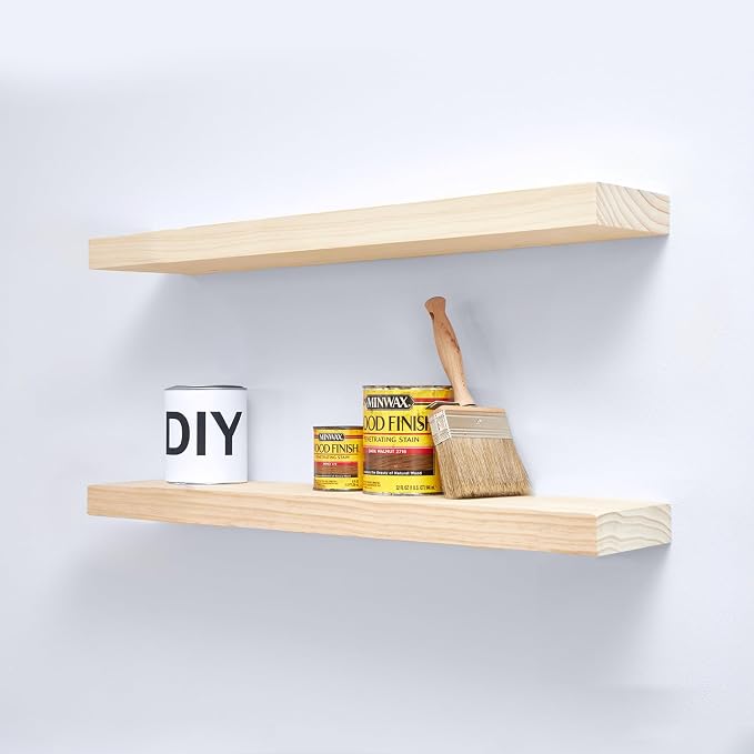 Homeforia 30 inch Wood Floating Shelves, High End Solid Natural Wood 30inch by Homeforia