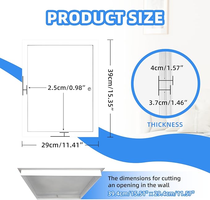 12" x 16" Metal Access Panel, 1MM Thickened Access Panel - Image 2