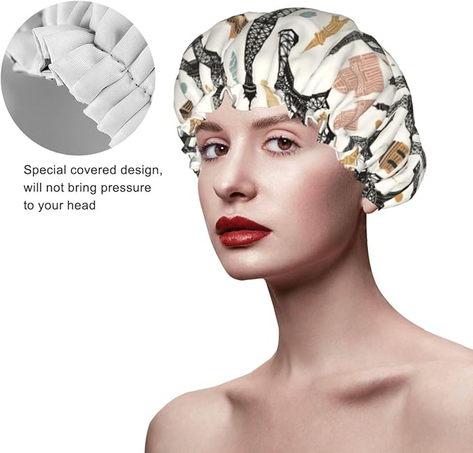 Double Waterproof Layers Shower Caps - Image 4
