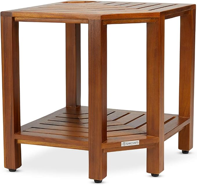 TeakCraft Teak Corner Shower Bench - Image 4