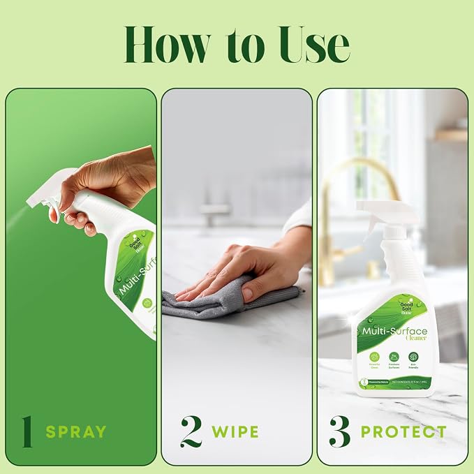 Good Salt Home Multi-Surface Cleaner Spray, Probiotic All Purpose Cleaner - Image 8