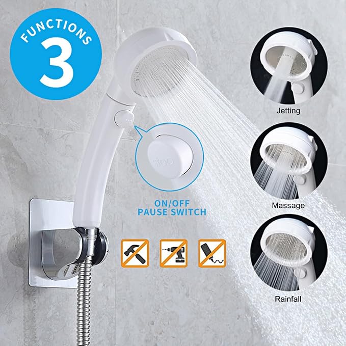 KAIYING Drill-Free High Pressure Handheld Shower Head - Image 2
