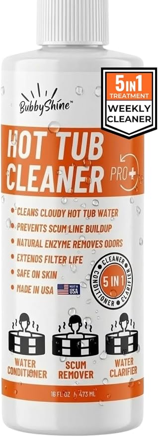 Spa Chemicals for Hot Tub – 5-in-1 Hot Tub Maintenance Kit & Cleaner – by BubbyShine