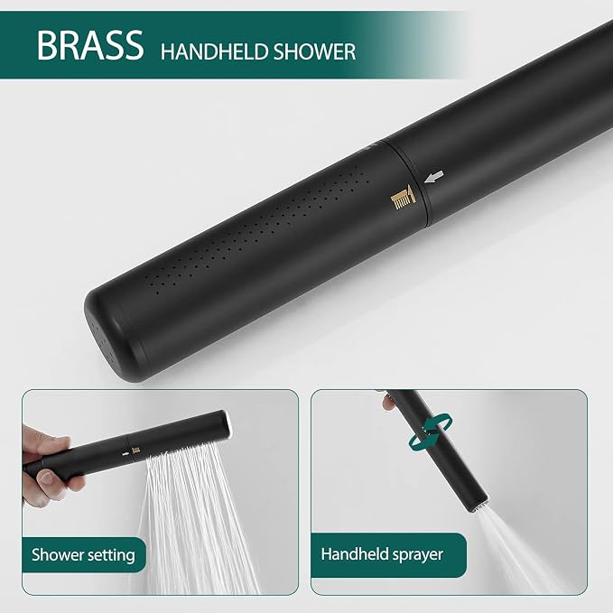 Hoimpro Tub Filler Freestanding Bathtub Faucet Matte Black Floor Mount Tub - Image 4