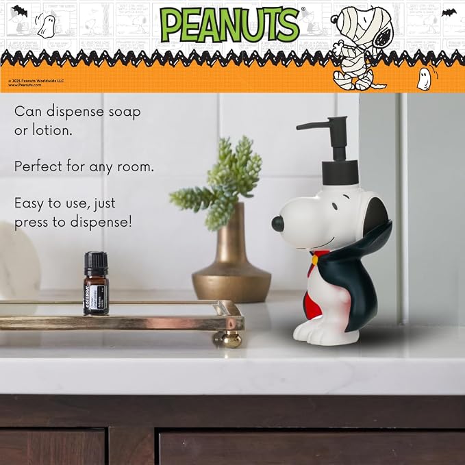 Peanuts Snoopy Vampire Soap/Lotion/Hand Sanitizer Resin Pump Dispenser - Image 3