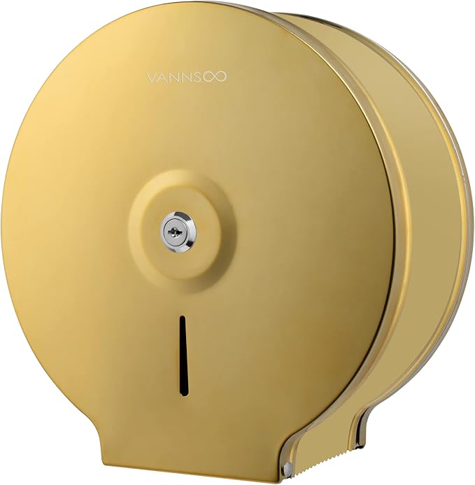 Commercial Jumbo Toilet Paper Dispenser, Wall Mount Stainless Steel 9 Inch Roll by VANNSOO