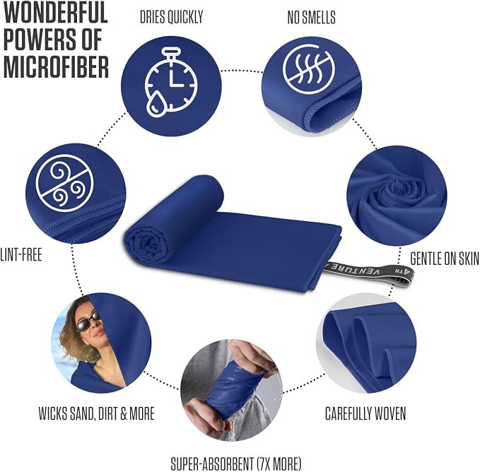 VENTURE 4TH Quick Dry Towel. Microfiber Travel Towel Ideal - Image 6