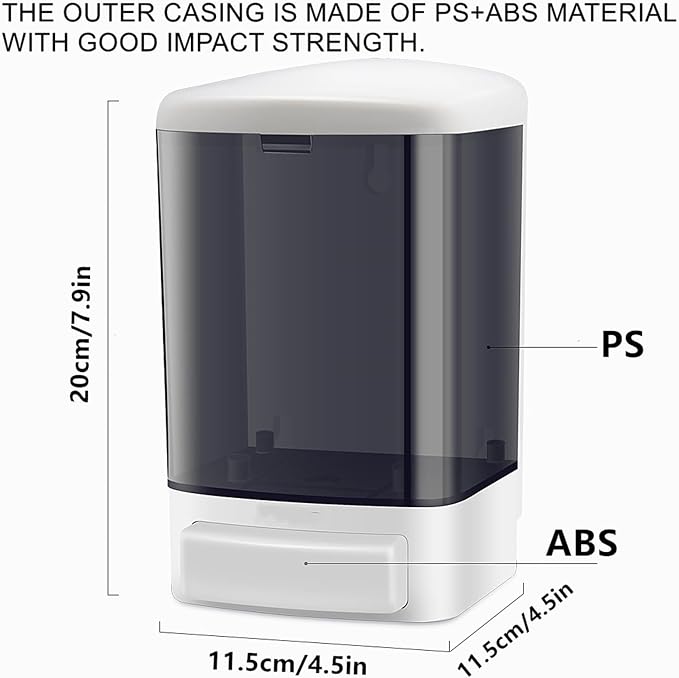 8-Pack Soap Dispenser Wall Mount 1000ml–Commercial Heavy-Duty Plastic Liquid - Image 3