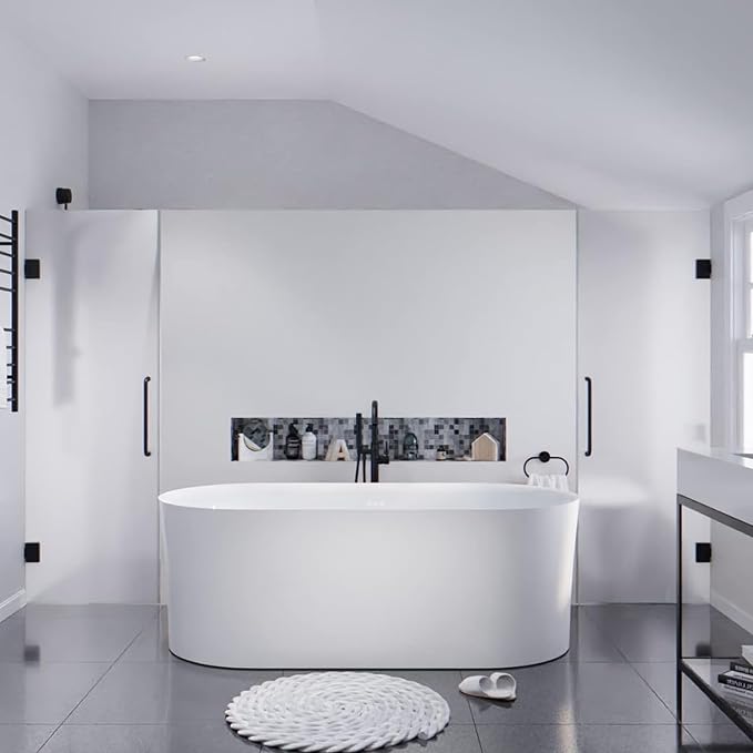 ANZZI 67" Freestanding Air Jetted Whirlpool Bathtub - Image 4