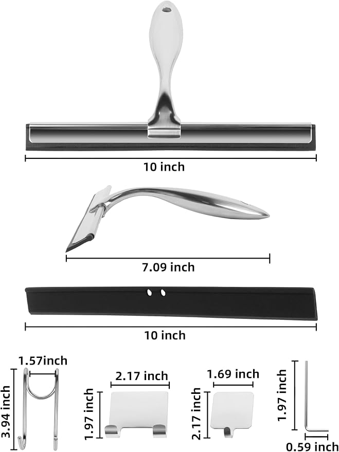 All-Purpose Stainless Steel Shower Squeegee Come - Image 3