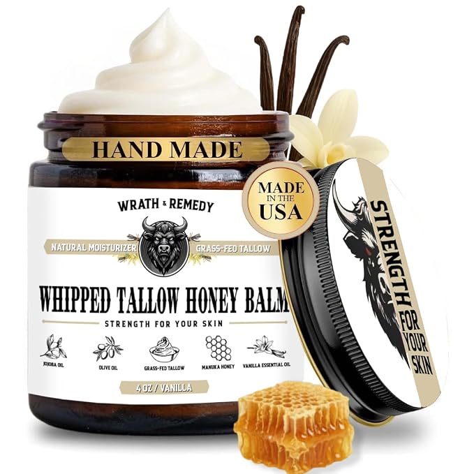 Organic Beef Tallow for Skin - 4 OZ — Grass Fed Beef Tallow for face + Body — by WrathRemedy