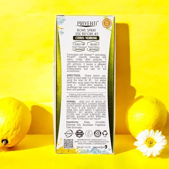 Signature PRIVENTI Toilet Spray, Citrus-Verbena Scent Bathroom Spray - Image 7