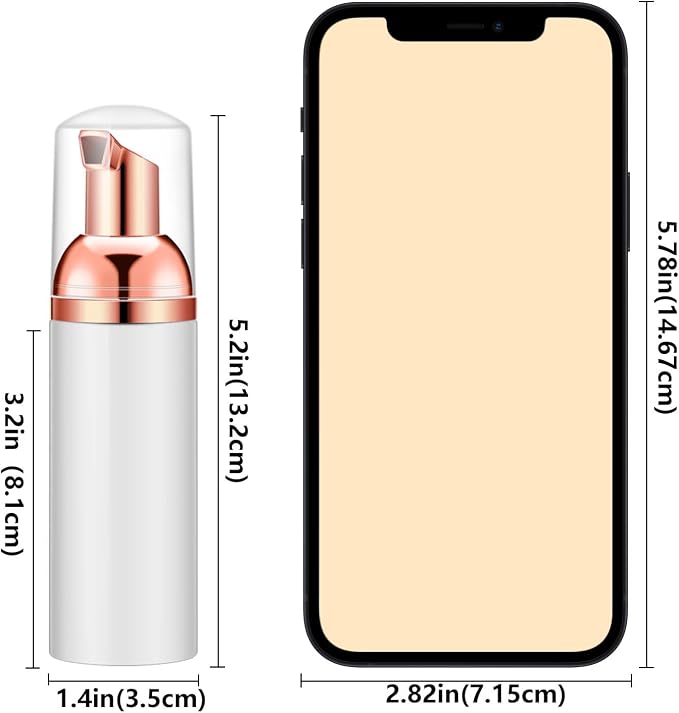 Lil Ray 2 Oz Empty White Foam Pump Bottle, Foamer Soap Dispenser - Image 6