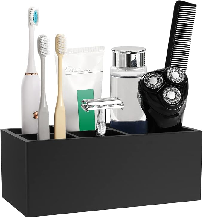 Luxspire Toothbrush Holder, 5 Slots Toothbrush Razor Holder Toothpaste Stand by Luxspire