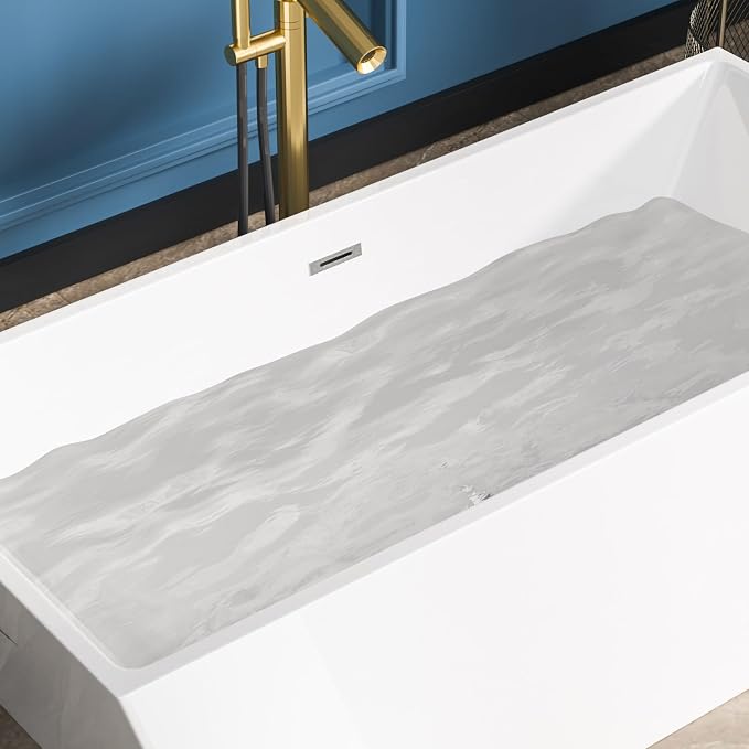 Sarlai 67 Inch Acrylic Freestanding Soaking Bathtub Contemporary Soaking White - Image 7