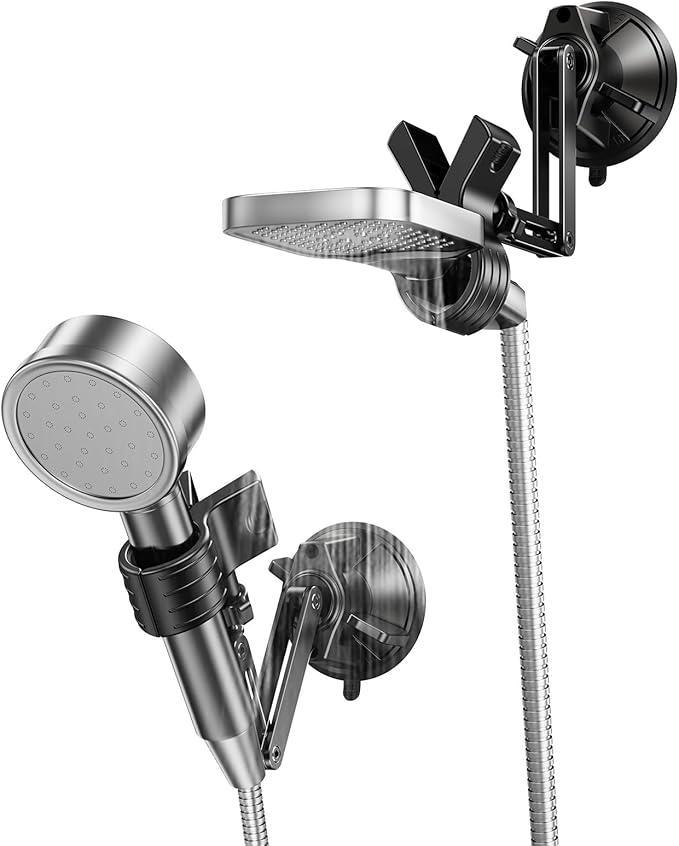 Adjustable Shower Head Holder, Strong Suction Cup Handheld Shower Wand Holder by Blissfuhue