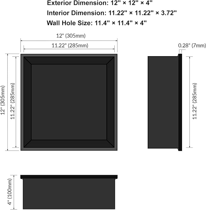 12" X 12" Shower Niche Insert Tile Ready, Niche - Image 3