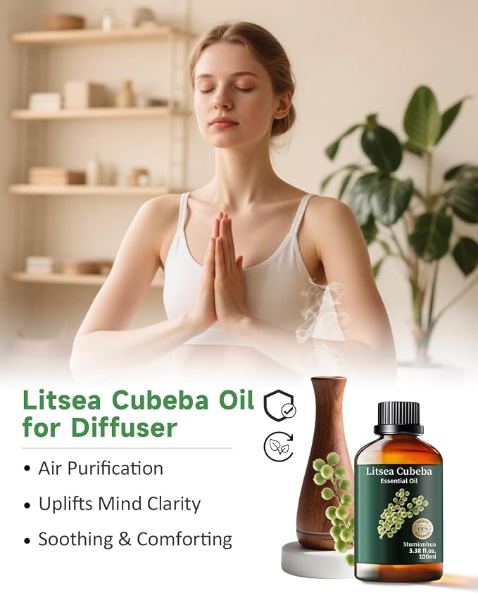 Mumianhua Litsea Cubeba Essential Oil 100% Pure Litsea Cubeba Oil Natural May - Image 2