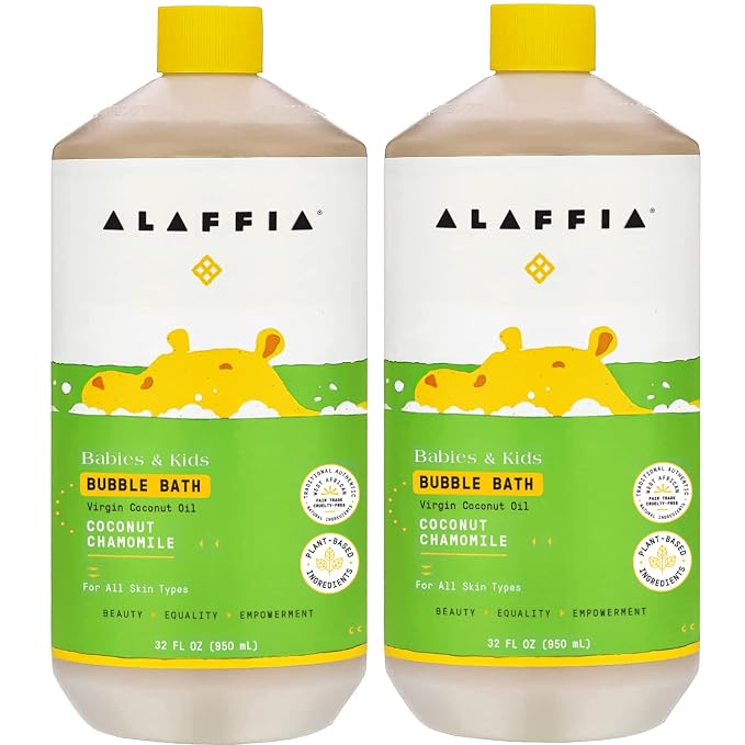 Alaffia Babies and Kids Bubble Bath, Gentle Baby Essentials by Alaffia