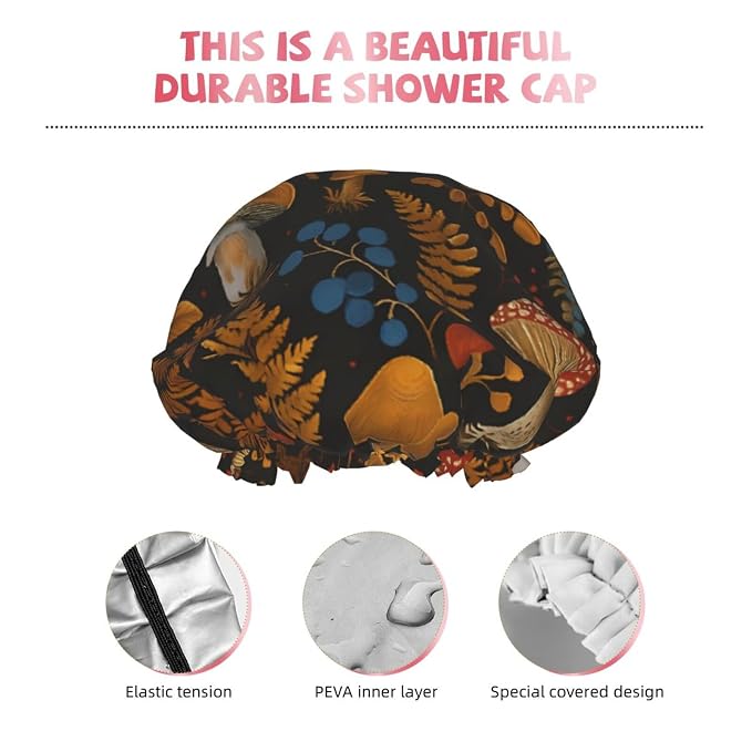 Enchanted Mushroom Forest Shower Cap - Image 5