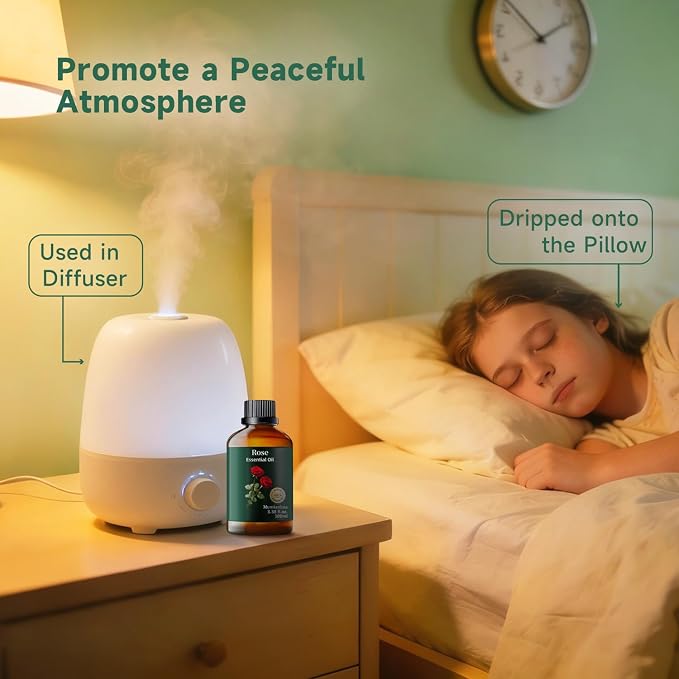 Pure Rose Essential Oil for Reed Diffuser, Aromatherapy, Evening Relaxation - Image 3