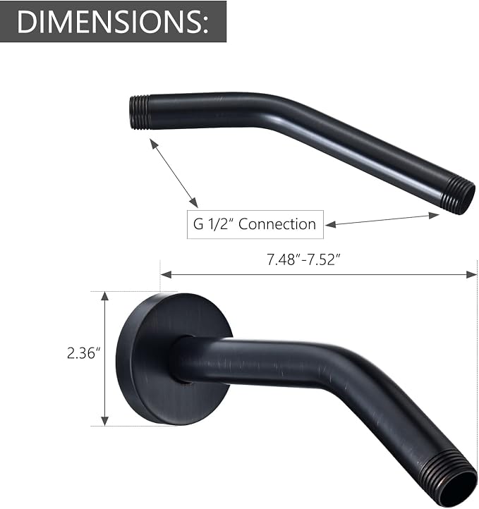 123815ORB Replacement For Moen 8 Inches Anti-leakage Ceiling Wall Mounted Bend - Image 2