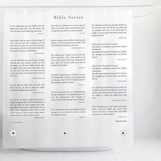 Eco-Friendly Recycled PEVA Shower Curtain Liner – Waterproof, Sustainable by BOWERYHOME