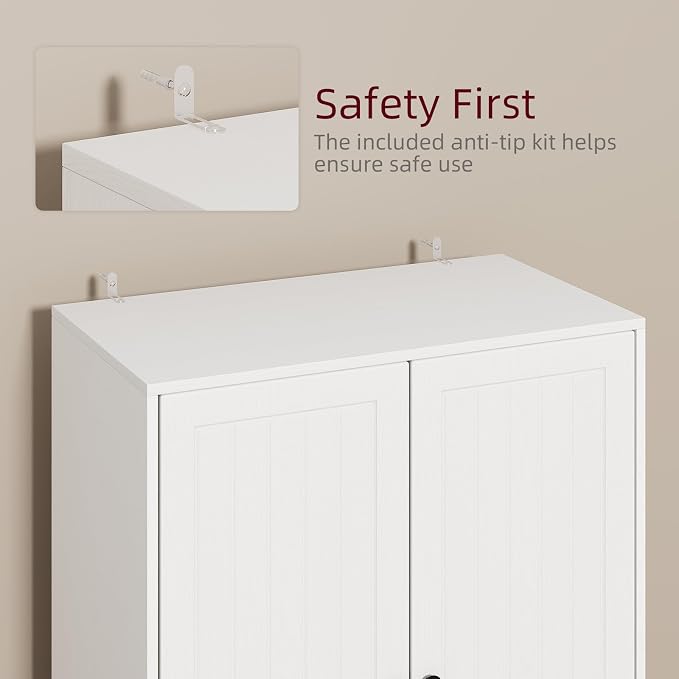 4 EVER WINNER 72" Tall Pantry Cabinet, Farmhouse Storage Cabinet - Image 4